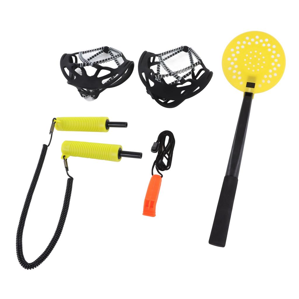 Retractable Ice Safety Picks Non Grip Crampons Spikes Shoe Grip with Whistle Stainless Steel Ice Picks Set for Ice
