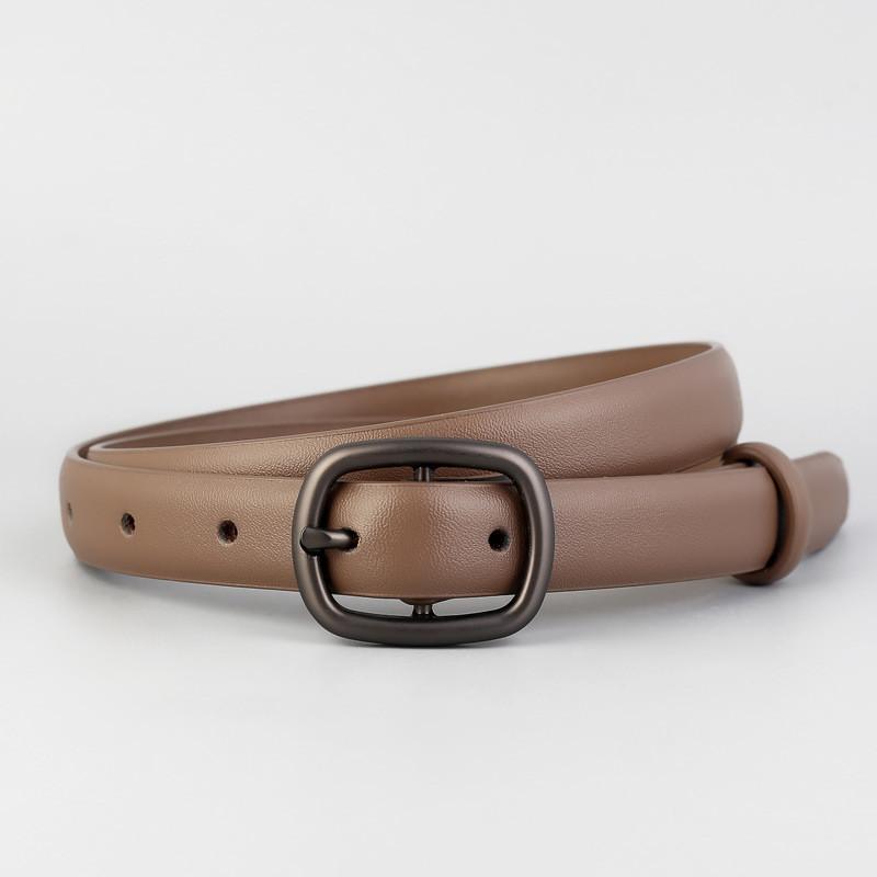 Korean Style Twoply Leather Belt With Pin Closure For Casual And Work Outfits