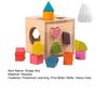 1 Set Wooden Shape Sorting Box Preschool Learning Fine Motor Skills Geometry Block Matching Game Toddler Boys Girls Educational Shape Sorter Toy