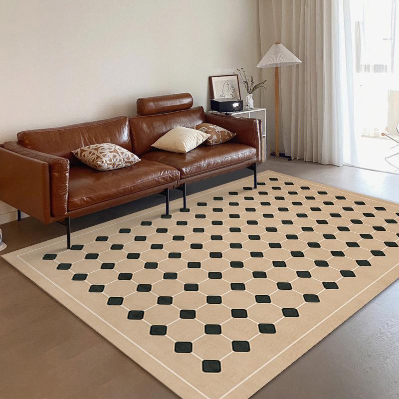 Einfacher Teppich für Wohnzimmer, Sofa, Couchtisch, Schlafzimmer, pflegeleicht, Bettvorleger