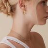 14K Gold Plated Sterling Silver Post Small Chunky Hoops Earrings | Thick Lightweight Gold Hoop Earrings for Women Retro style