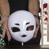Katzenmaske Fursuit Kopfmaske Halloween Maske zum Bemalen Tier Cosplay Maske DIY Weiße Halbmasken für Maskeradenparty