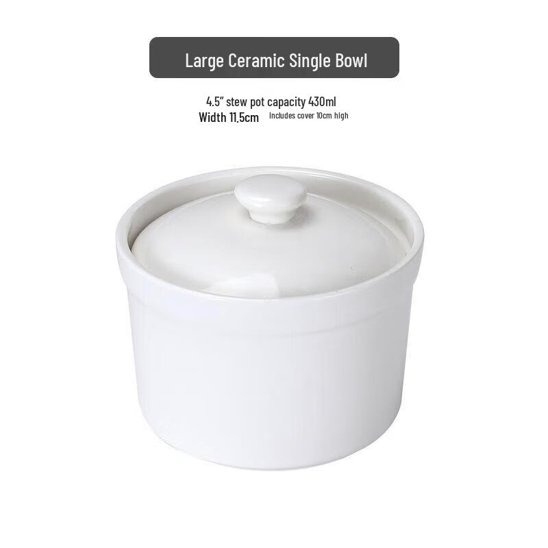White Ceramic Stew Pot Set with Lid