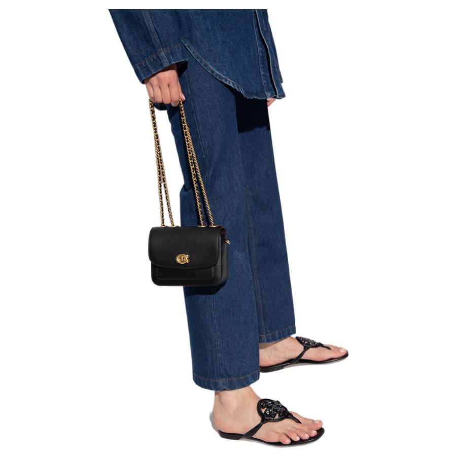 COACH Madison Calfskin Messenger Bag, Crossbody Bag, Shoulder Bag Women's Black 5212-B4BK