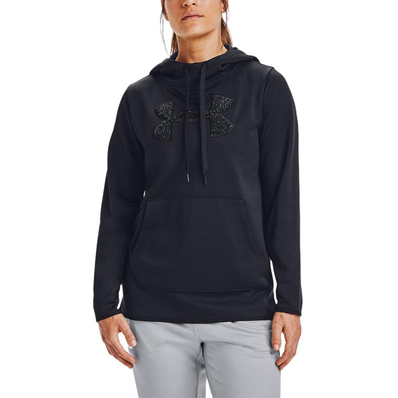 Under Armour Logo Fleece Hoodie Women Tops Black 1360295-001