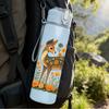 1PC Floral Deer Illustration 750ml Color Plastic Sports Water Bottle Leakproof Flip Straw Lid Suitable for Sports Office Home Use