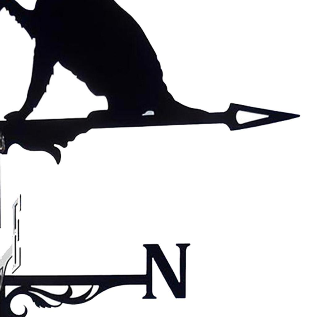 Design Metal Weathervane - 25-Inch Yard Ornament for Outdoor Decor
