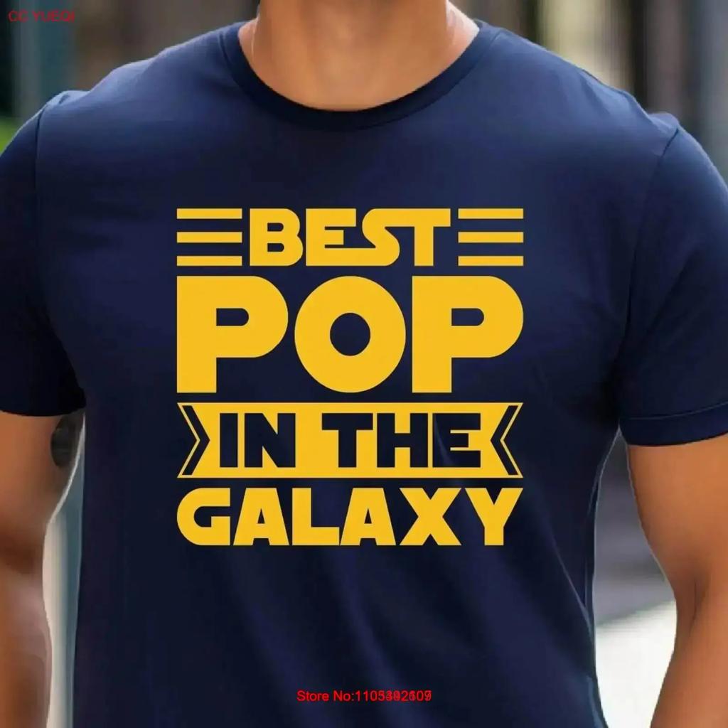 Grandpa Pop T Shirt Best In The Galaxy Birthday Or Pregnancy Announcement Baby Reveal For Men Vintage Washed Designer Clothes