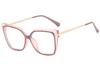 Gafas de Óptica de Moda para Miopía Mujer Montura Cuadrada Grande Estampado Leopardo Metal Filtro Luz Azul para Ordenador Ligeras 0~-6