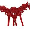 Women Sexy Jewelry Diamond Seductive Erotic Thong G-String Perspective Hollowed Out Embroidery Sexy Underwear