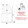 Master Lock Pack of 2 Small Aluminium Padlocks, Key, 20 x 34 x 14 mm