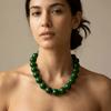 Round Beaded Necklace Large Clavicle Chain Fashion Women Choker  Women Girls