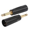 2 szt. Adapter Mono Pozłacany Interfejs XLR Wtyczka Konwerter Akcesoria Sprzęt Audio