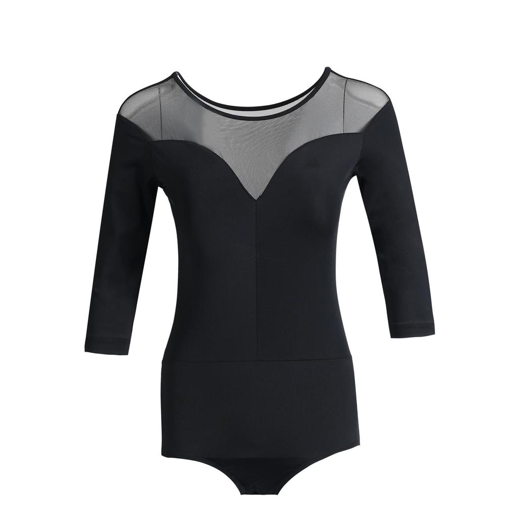 2023 Mesh Bodysuit Set for Dance and Posture Training - Sexy, Elegant, and Slimming
