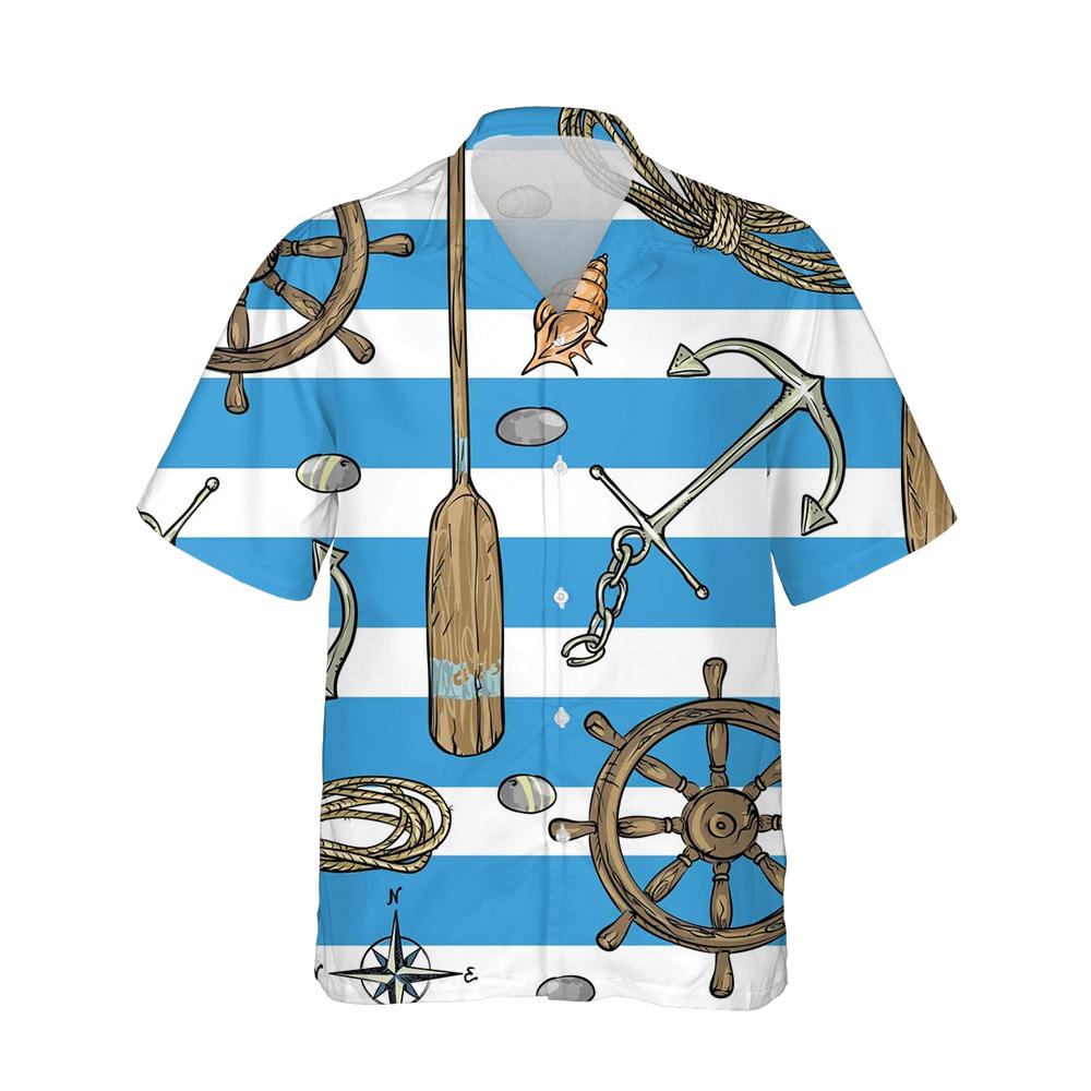 

Новая 3D Морской компас Принт Винтаж Гавайская рубашка с коротким рукавом Морской уличный стиль Свободные топы Мужские летние модные тенденции XL