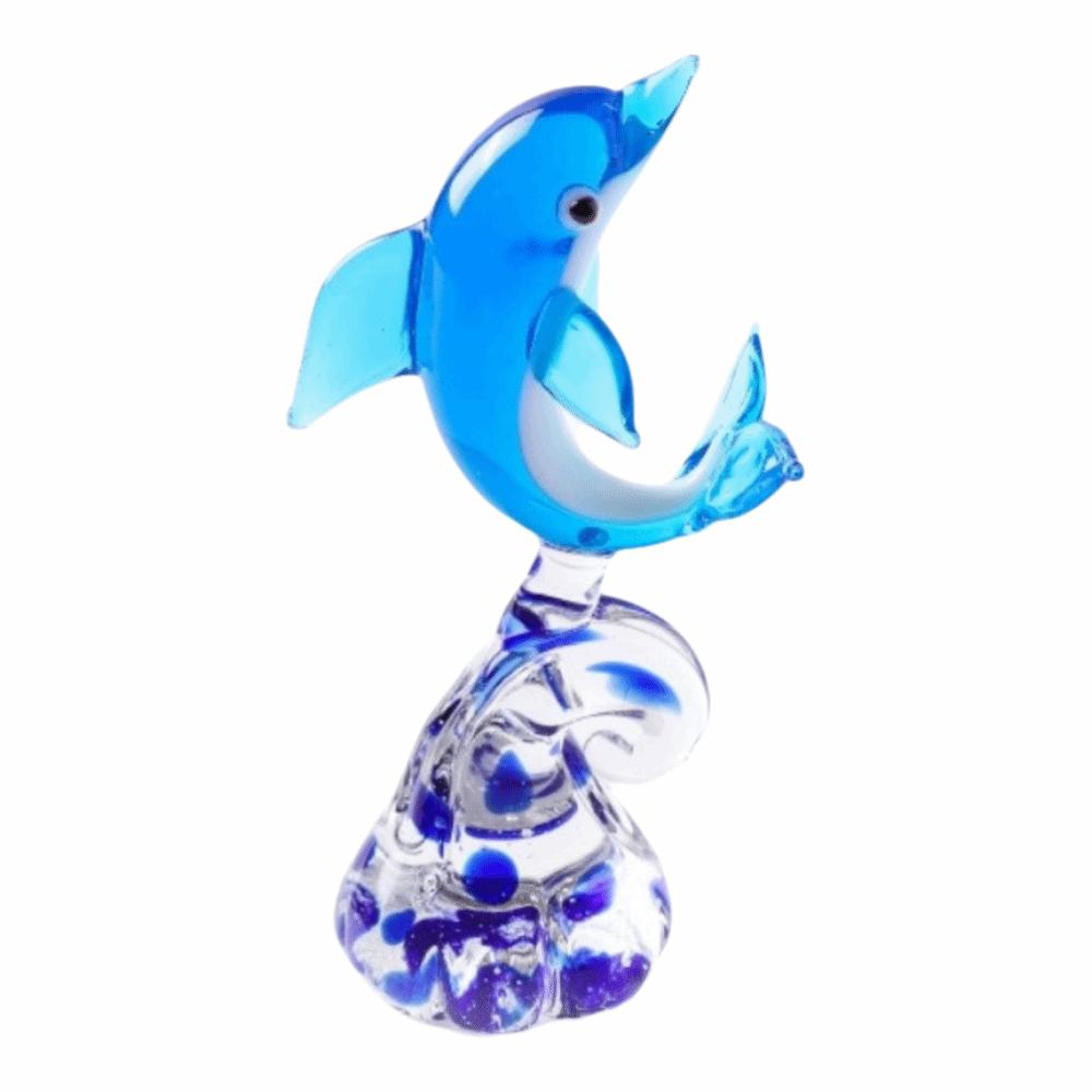 Cute Dolphin Ornament Glass Dolphin Decor Desktop Ornament Dolphin Statue Home