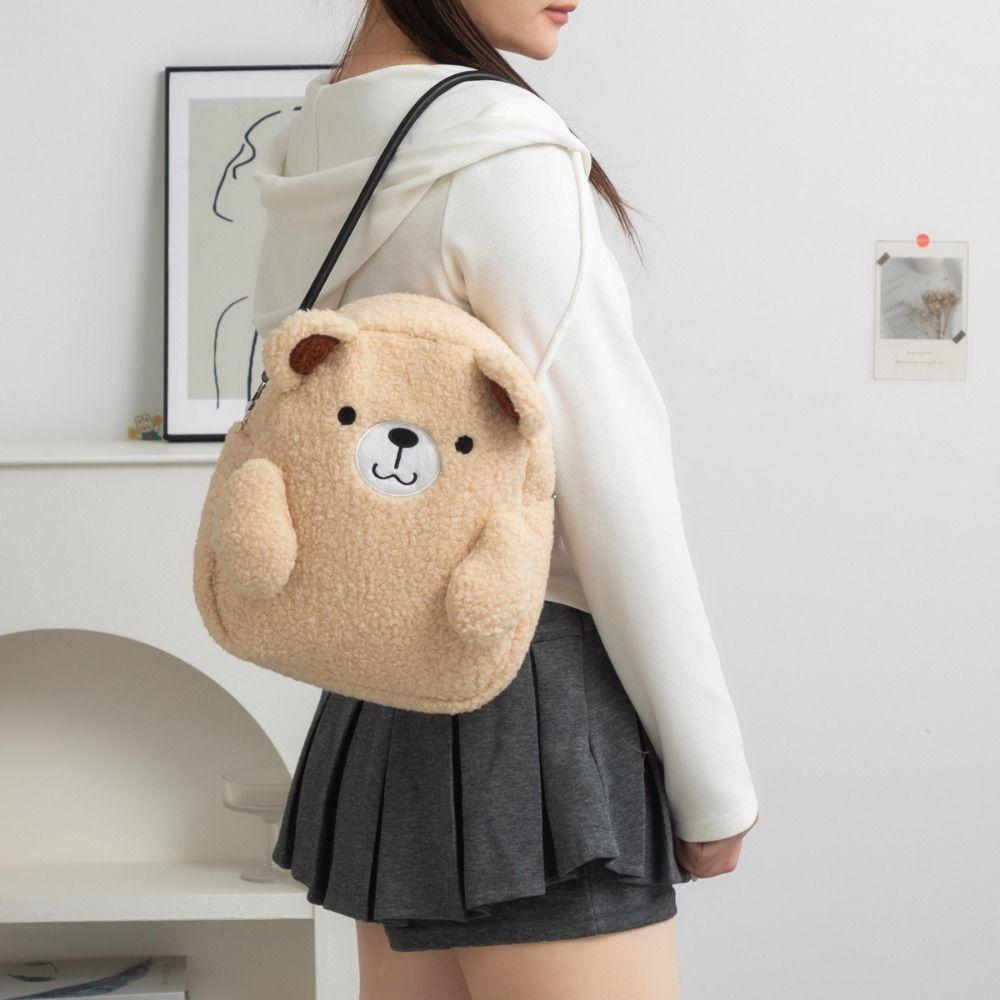 

Милая сумка через плечо в виде панды, милый студенческий школьный рюкзак, косметички, плюшевая сумочка в виде кролика, для путешествий/улицы Panda