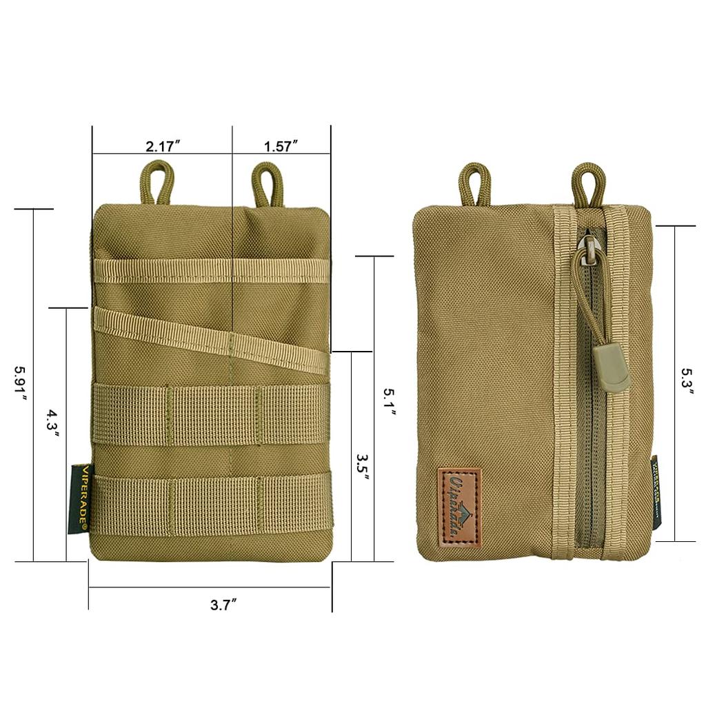 VIPERADE VE3 Pocket Organizer for Nylon EDC Organizer with 4 Tool Storage EDC Pouches for Pocket Tactical and Notebooks EDC Pocket Organizer Men,