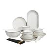 Jingdezhen Ceramic 8-inch Dinner Plate Set (5-pack)