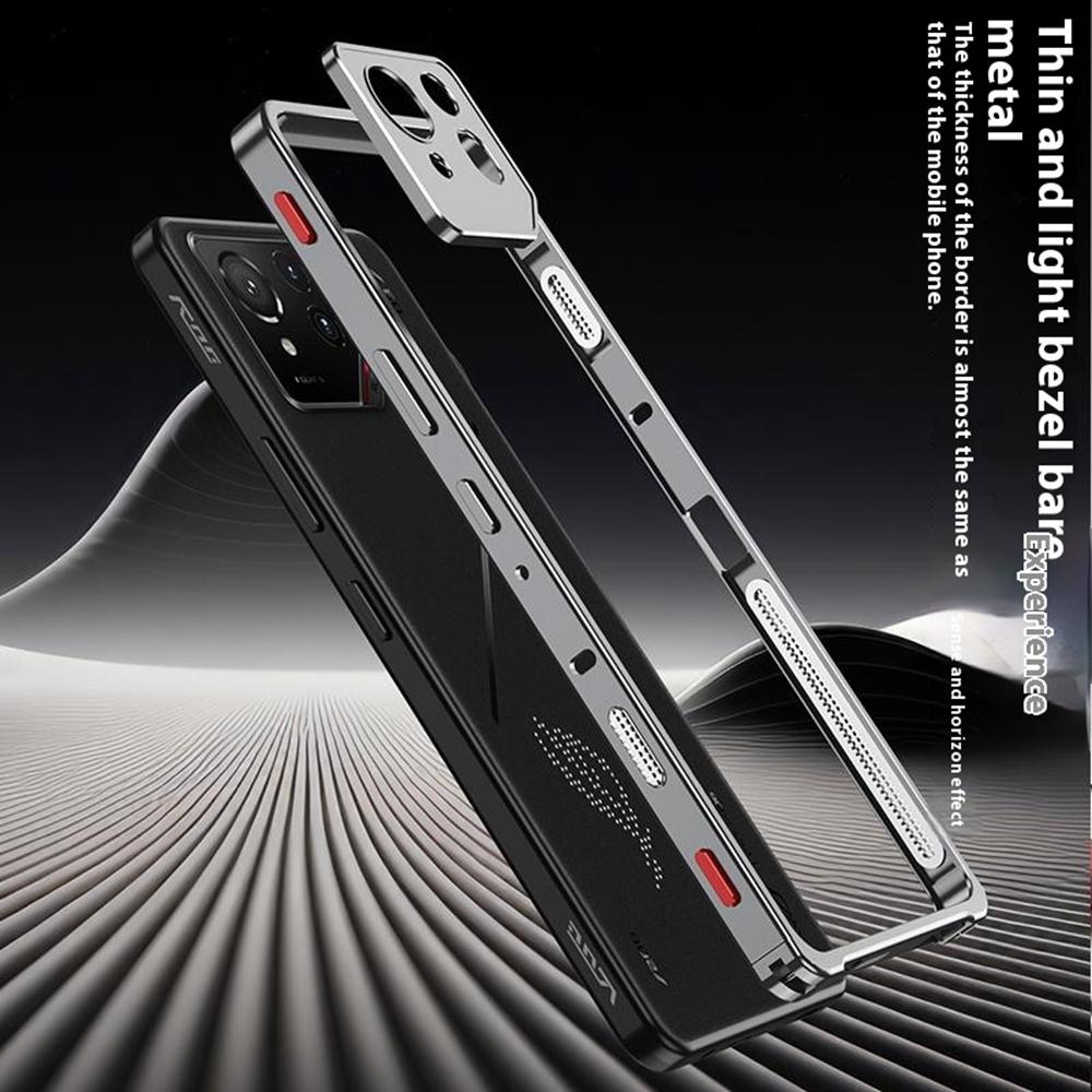 Pro Asus ROG Phone 9 Pro 5G/Phone 9 5G Nárazníky Kovový Rám Kryt pro Odvod Tepla s Ochranným Sklem Objektivu Fotoaparátu