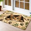 1Pcs Cute Cat Welcome Door Mat, 3D Cat Paw Printed Kitchen Rug, Non Slip Washable Floor Mat, Indoor Entrance Carpet, Pet Lover Home Decoration