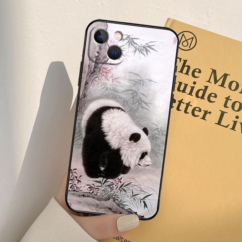 Chinesisches Bären-Panda-Handyhülle für iPhone 17 16 15 13 11 12 14 Pro Max mini XR 16e 15 16 Plus 17 Air Vollabdeckung