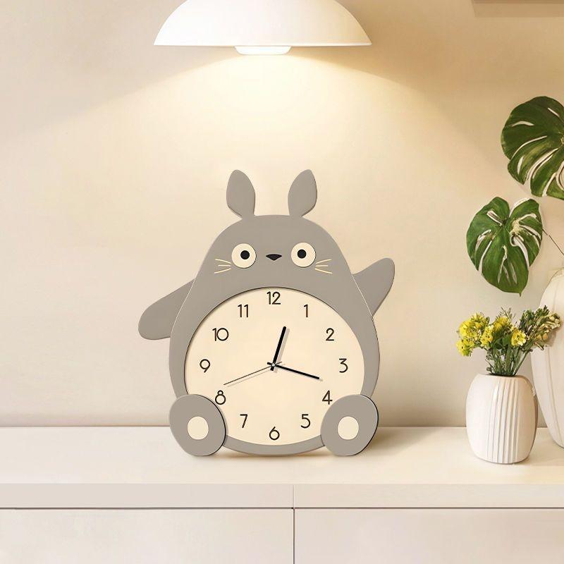 Dragon Cat Wooden Style Wall Clock Decorative Painting, New Decorative Painting Clock for Dining Room, Wall Clock for Living Room
