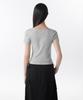 MUSINSA STANDARD WOMAN Women'S Slim Square Neck T-Shirt [Medium Grey]