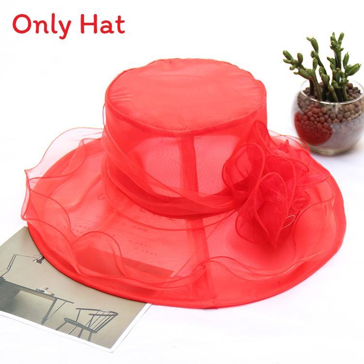 Women Large Brim Sun Hat With Floral Mesh For Beach And Outdoor Summer Protection