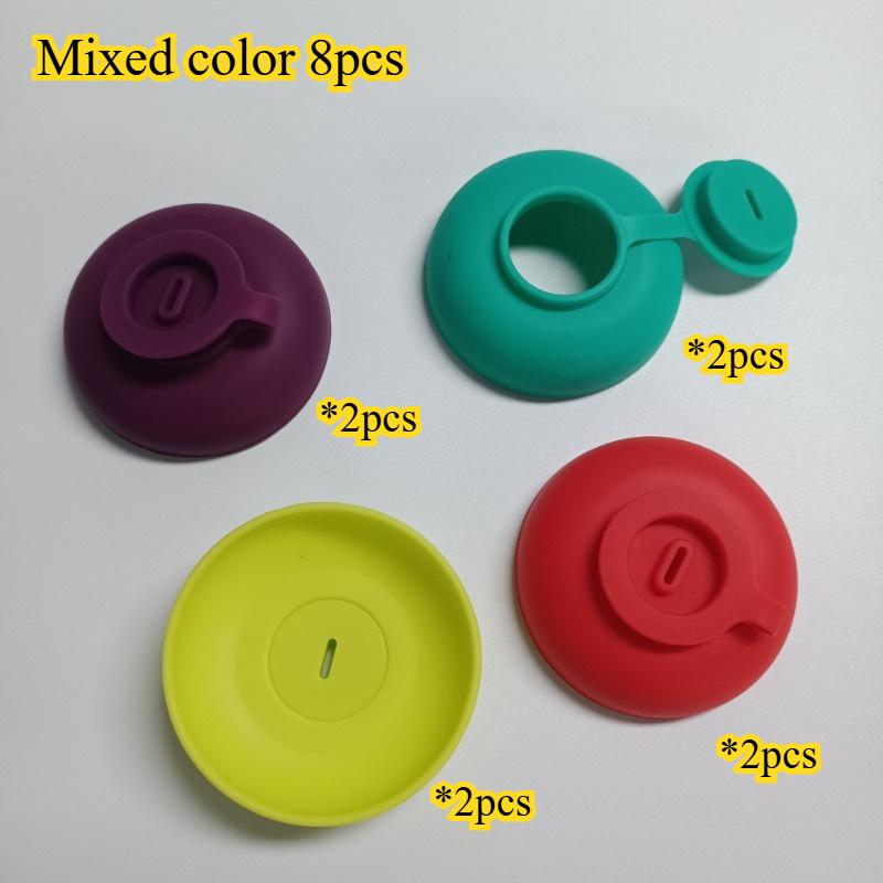8pcs Silicone Ice Cream Holder Stand Set, Summer Popsicle Holder, Leak Proof Cone Support with Drip Guard,