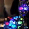 LED Ice Cubes Shape Glowing in Water Light Party Ball Luminous Flash Light Wedding Festival Bar Wine Glass Decoration 12PCS