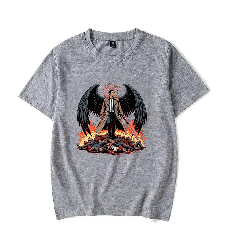 Nya övernaturliga tryckta t-shirts Unisex mode kortärmad t-shirt Sommar avslappnad lös t-shirt