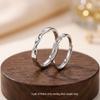 Sterling Silver Mobius Couple Rings: Light Luxury, High-End, Simple, Openable Design
