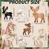 Multicolor Christmas Desktop Ornament Wood Xmas Tree Tabletop Decoration Photo Props Deer Snowflake Scene Decorative Ornaments