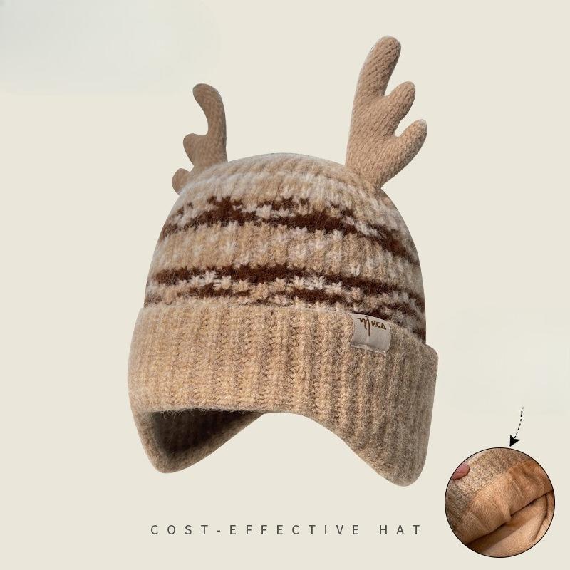 Thick and Warm Ear-protecting Hats for Autumn and Winter Small and Cold Proof Headwear and Cold Hats That Make The Face Look Good