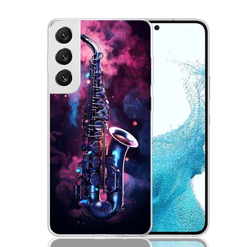 Music Saxophone Instrument For Samsung Galaxy A17 A16 A15 A14 A13 A56 A55 A54 A53 Phone Case A36 A35 A34 A33 A26 A25 A24 A23 A05