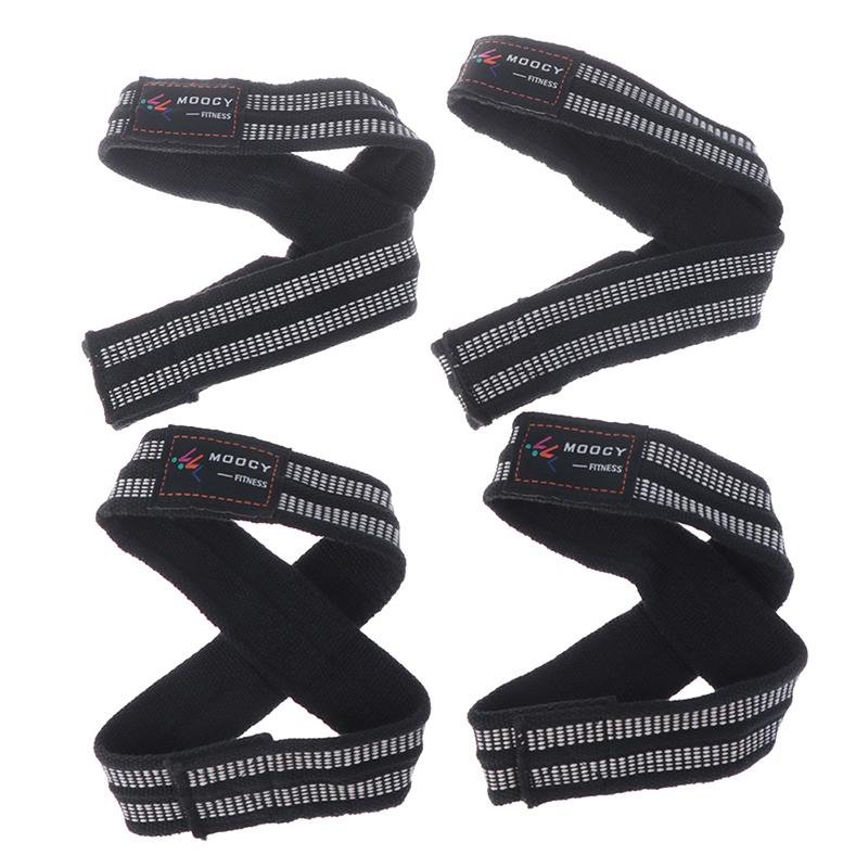 1Pair Figure 8 Straps For Deadlift Weight Lifting Shrugs Heavy Duty Grip Band