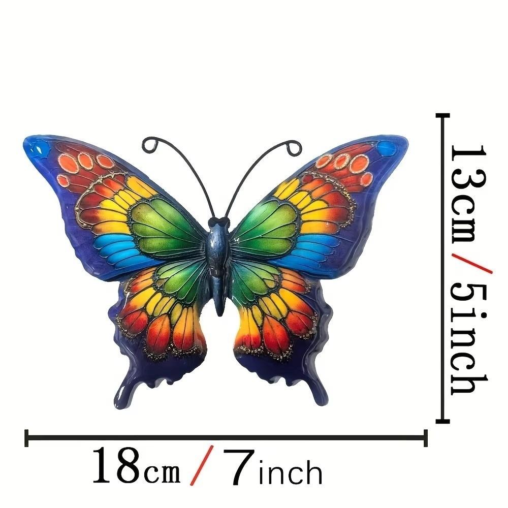 1/3/4pcs Outdoor Metal Butterfly Wall Art Decor Courtyard Crafts Iron Home Wall Decoration Pendants Garden Wall Hanging