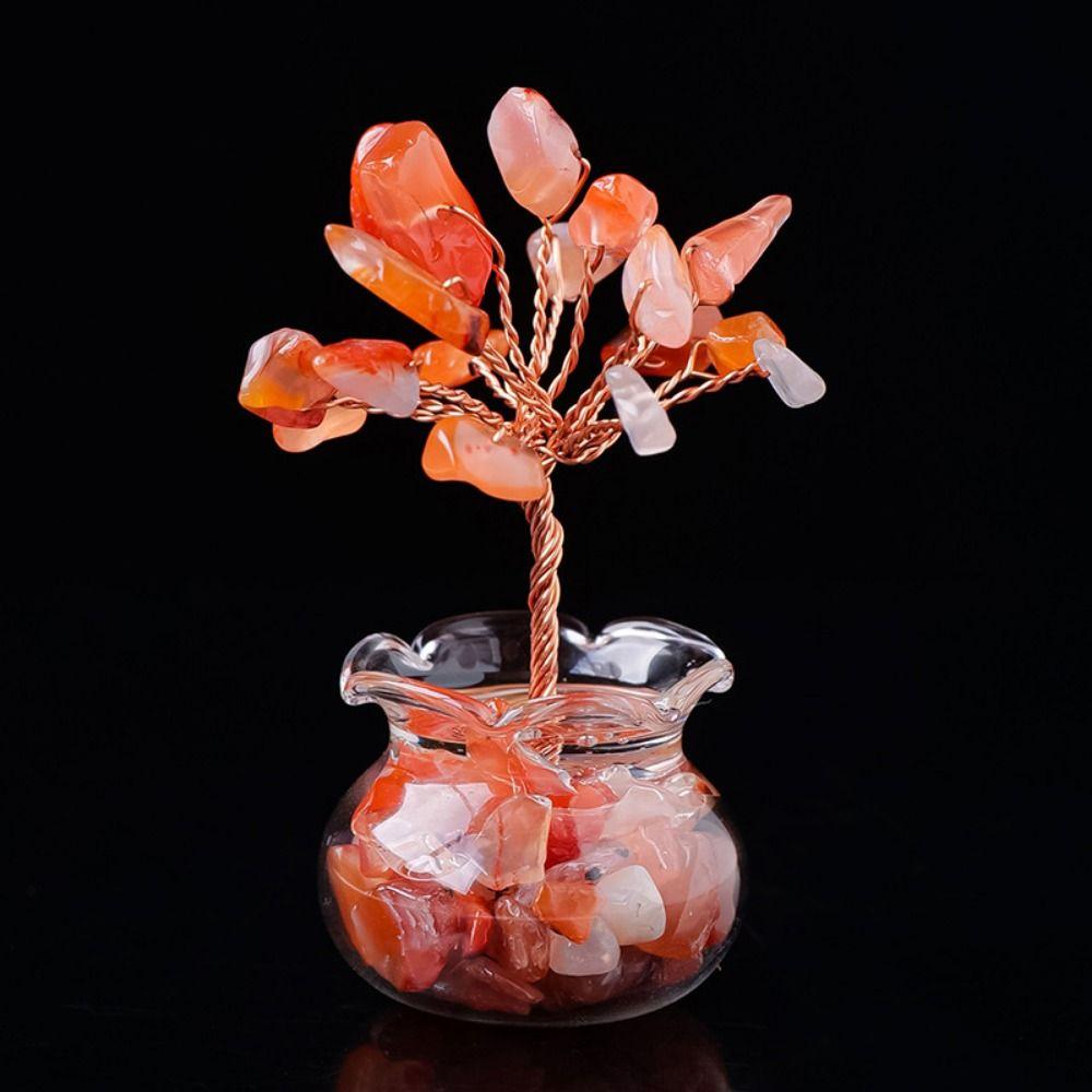 Positive Energy Natural Aventurine Bonsai Handmade Gemstone Healing Tree  Birthday Gifts