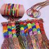 Women Girls Jewelry Gift DIY Hand-Making Cotton Rope Bracelets Random Color