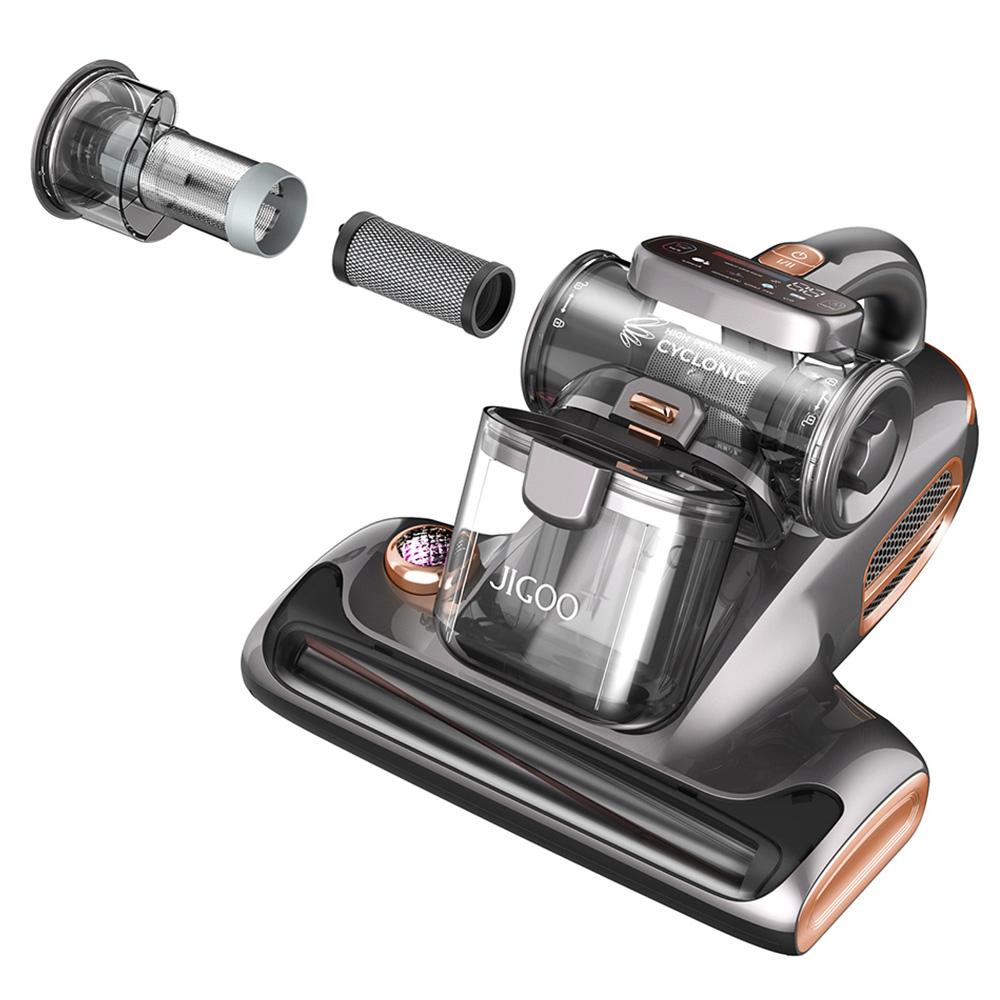 JIGOO T600 Mite Vacuum Cleaner with UV Light & Hot Air [700W/15kPa] - 99.9% Allergen Removal, for Mattresses/Sofas/Carpets
