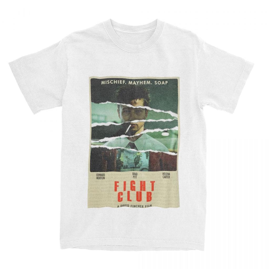 Fight Club Plakát Tričko Oblečení pro Unisex Ženy Čistá Bavlna Ležérní Klasické Filmové Tričko S Krátkým Rukávem Oblečení Nápad na Dárek