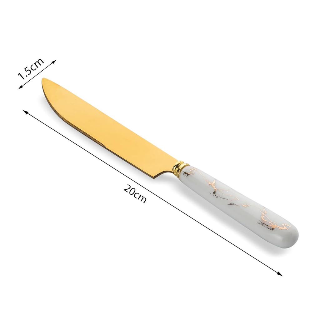 Stainless Knife Set for Home Kitchen & Restaurant Cutlery Dinner Table with Ceramic Handle