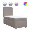 Maison Exclusive - Sommier à lattes de lit avec matelas Taupe 90x200 cm Tissu