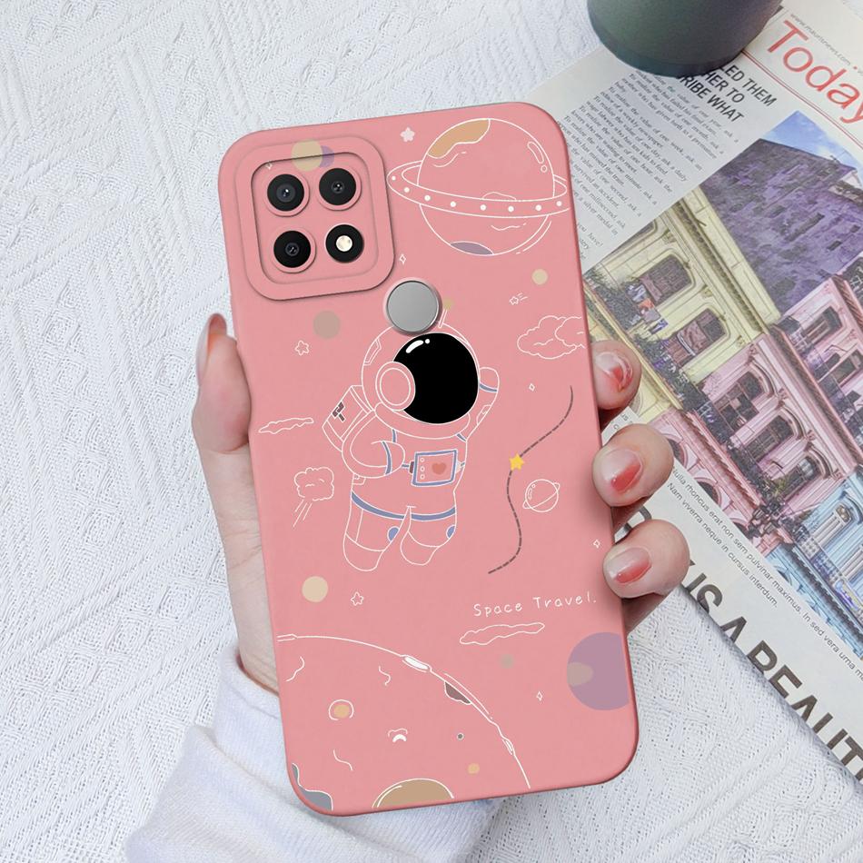Custodie Per OPPO A15 A15S A16K A16E Design Carino Morbido Silicone Liquido Protezione Fotocamera Migliorata Cover Posteriore Per OPPO A 16K 16E Coque