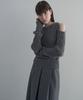 Dito Shoulder Cut-Out Cable Pullover [Grey]