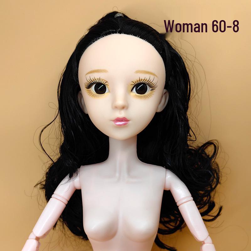 22-Zoll BJD Puppenkörper mit beweglichen Gelenken und individuellem Make-up - Prinzessinnen-Accessoires enthalten