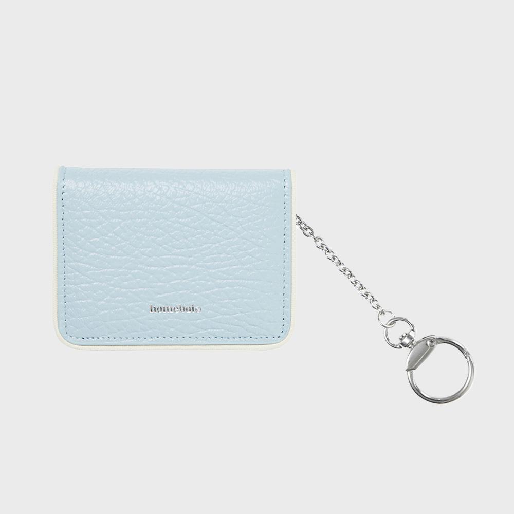 Homeboi Sport Club Leather Keyring Card Holder - Sky