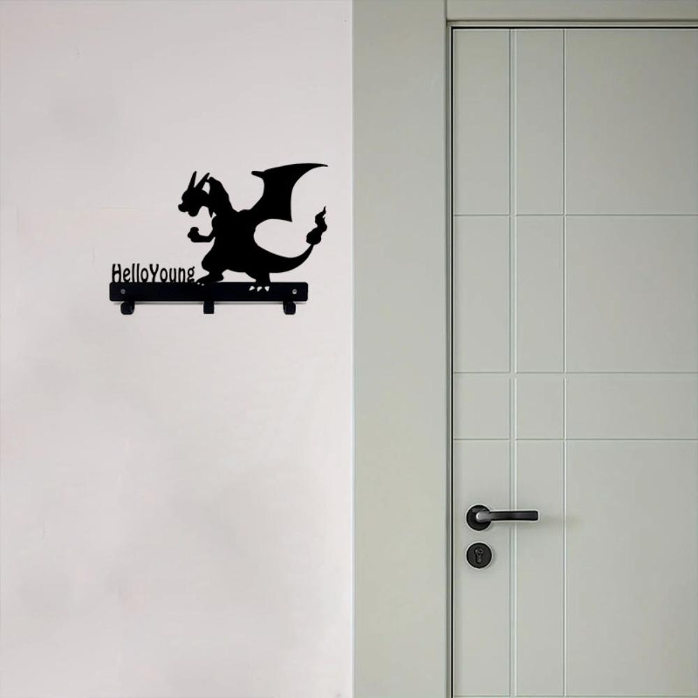 1pc of Mighty Fire Dragon Coat Key Traction Rope Wall Mount Bracket Storage Rack Towel Rack Storage Rack Storage Rack Iron Art