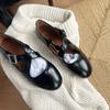 Cuir Niche Argent Mode Ballerines Bout Rond Léger ** Bride Fourchette Mary Jane Chaussures Simples Chaussures pour Femmes Été et Automne